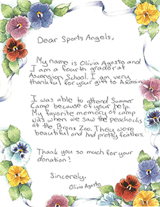 Ascension Thank you note